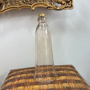 Glass Bell Jar with Gold Accent